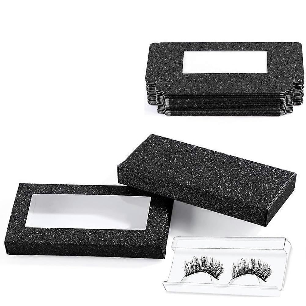 20 Pieces Lash Packaging Empty Eyelashes Packaging Box ,Empty Eyelash Boxes (Black)