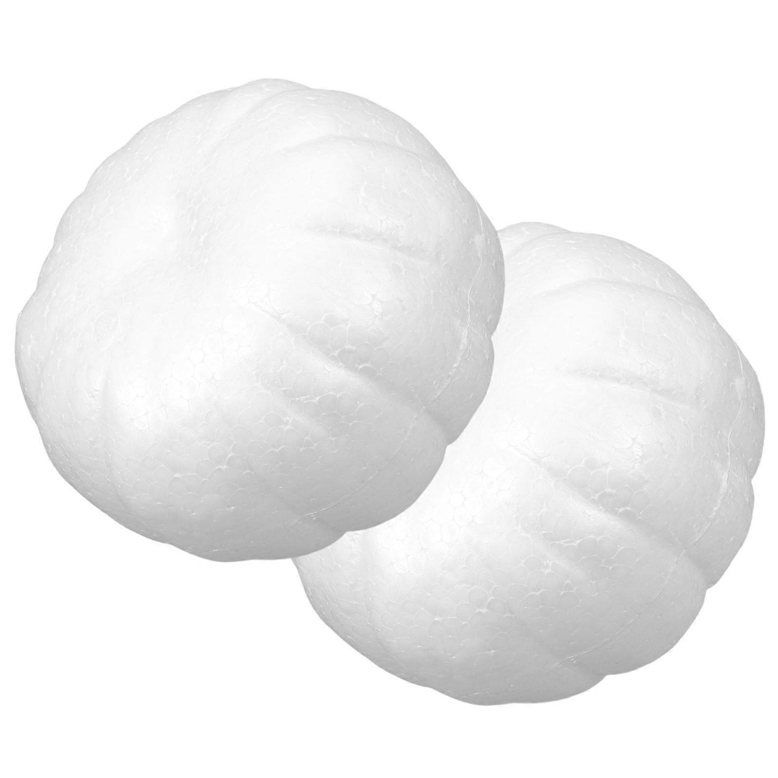 South Pumpkin Foam DIY Pumpkins White for Decorating 2Pcs Party Use