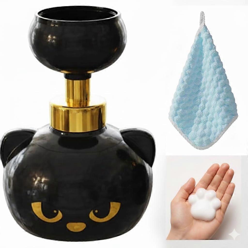 Cute Cat Paw Foaming Soap Dispenser for Bathroom Countertop Easy Refill and OneHand Use