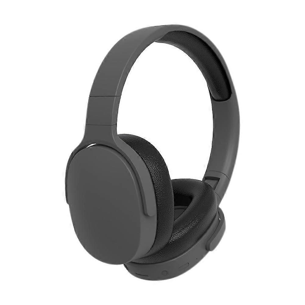 BluetoothCompatible Wireless OverEar Headphones With Mic, 22Hour Battery, NoiseCancelling, Foldable, Gray