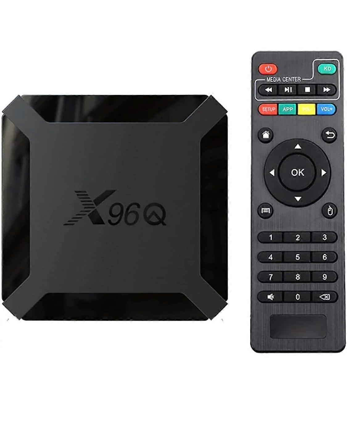 Android 10.0 TV Box X96 Q Allwinner H313 Quad Core ARM CortexA53, 2GB RAM 16GB ROM, 4K 3D Set  Box Media Player