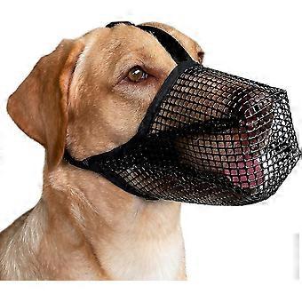 Mesh Dog Muzzle for Small Medium Large Dogs Anti Eating | Soft & Highly Breathable, Full-Covered with Adjustable Head-Straps, Prevent S
