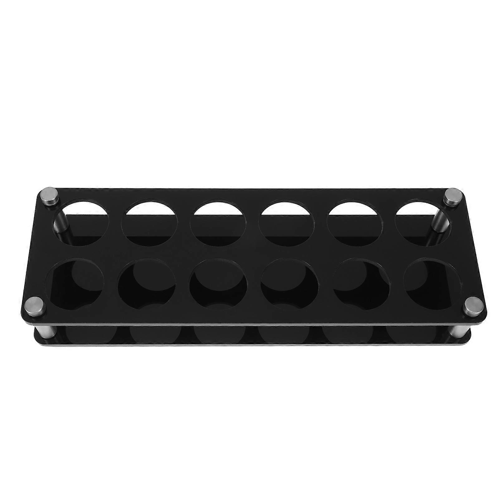 Black Acrylic Rack for Storage with 12 Slots