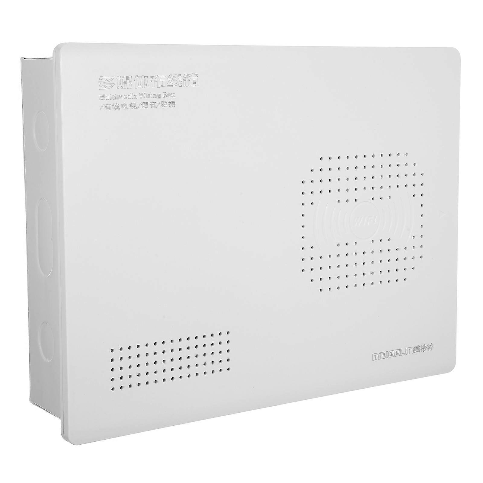 Wall-Mounted Cable Organizer Low Voltage Enclosure For Home Use Sleek White Spacesaving Installation 1Set