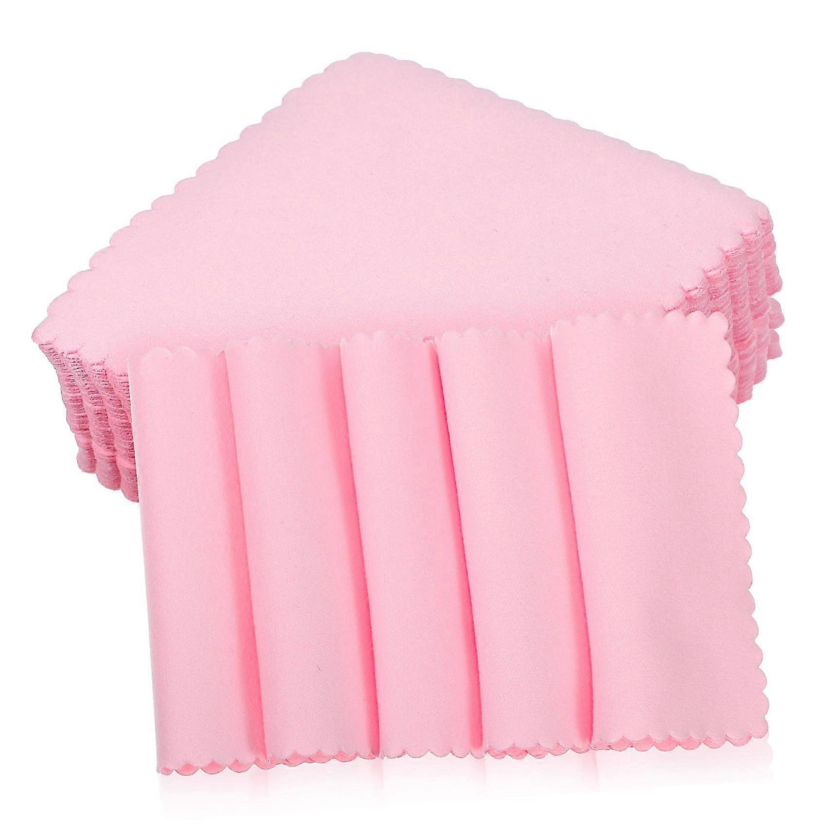 Microfiber Cleaning Cloth 100 Pack Scratch Reusable for Glasses and Silver Jewelry