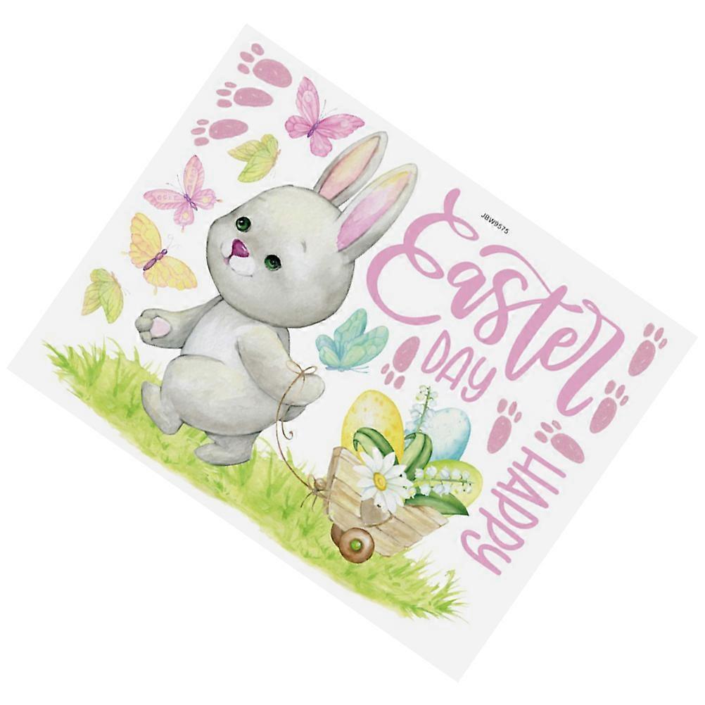 Cute Self-Adhesive Wall Stickers Easter Theme Multi-Colored 41x32cm Home Decoration 1Pack