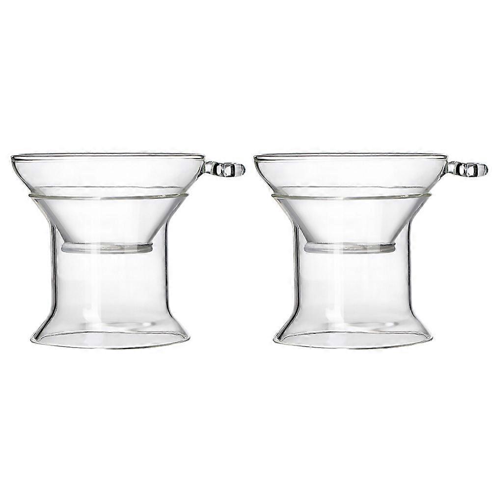 Glass Tea Strainer Tea Infuser Filter for Home Use 2Sets Reusable