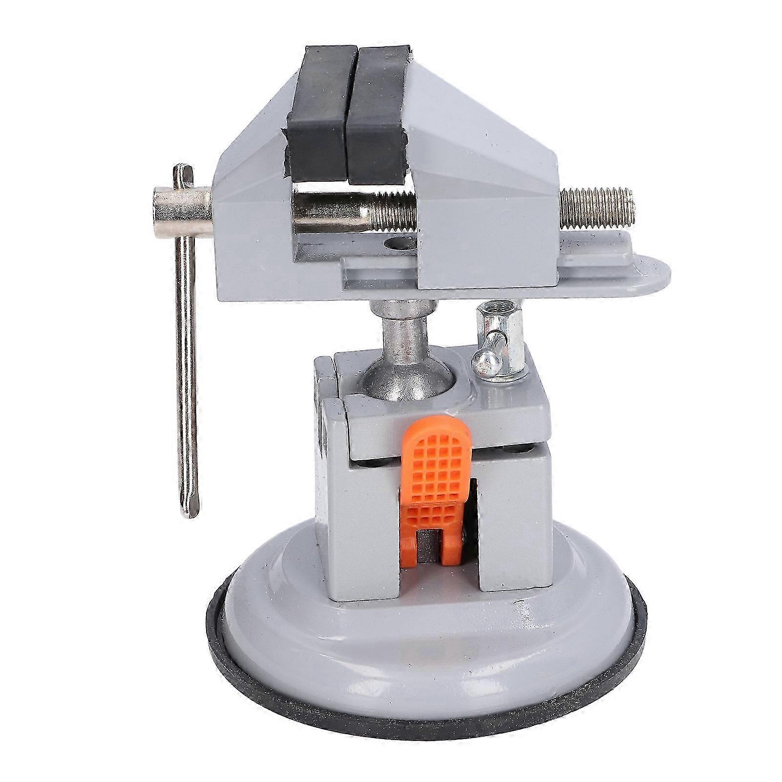 Mini Bench Vise 360 Degree Universal Rotating Square Workbench Clamp with Suction Cup Base 26-27s