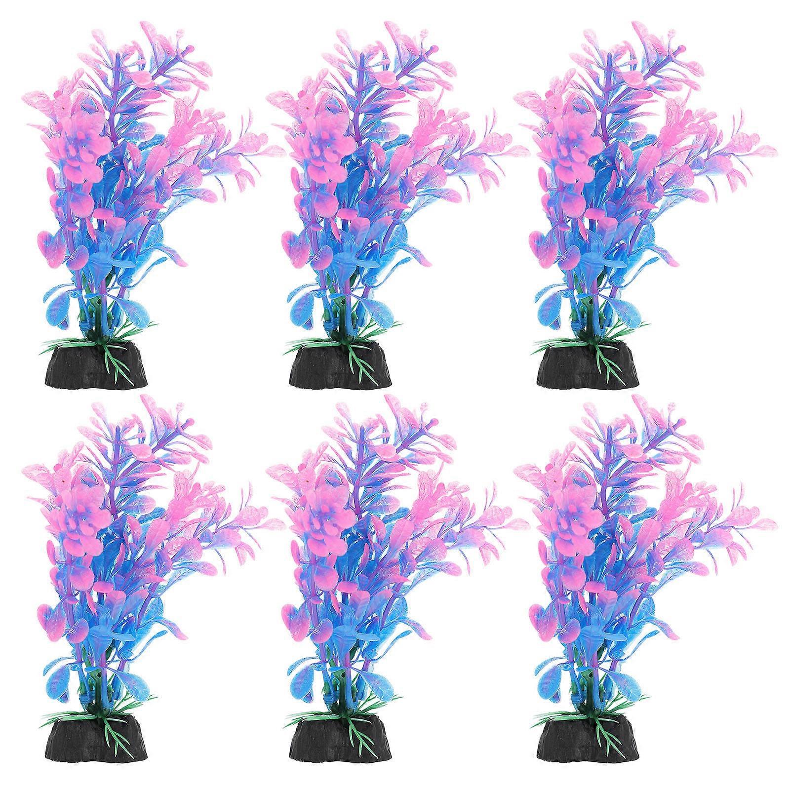 Artificial Aquarium Plants Fish Tank Plants Plastic 24Pcs Set