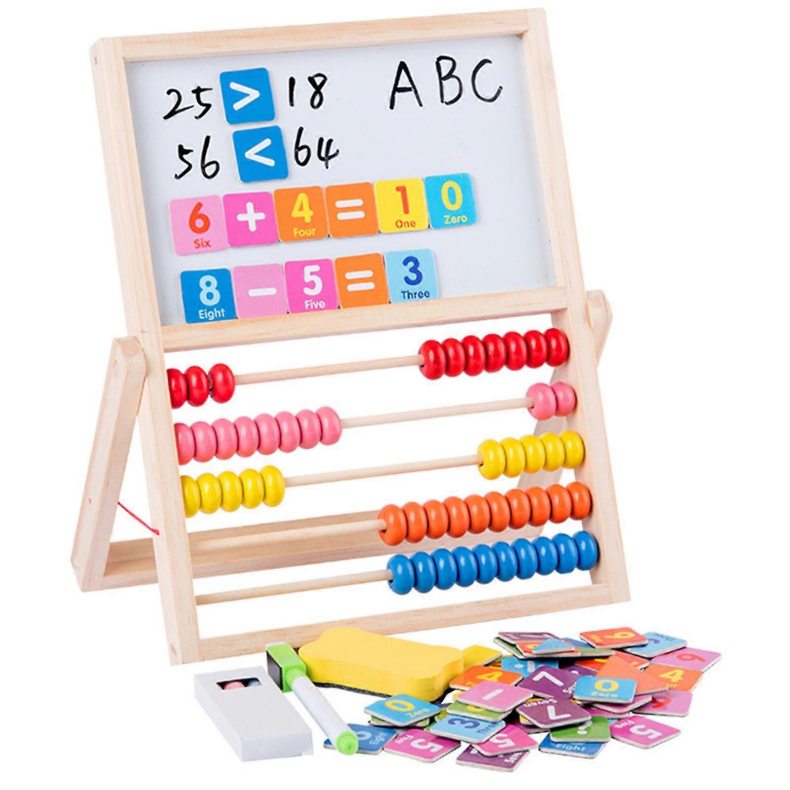 26-27 Multi-functional Wooden Abacus Tool Early Educational Aids