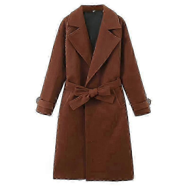 2025 Women's Elegant Lapel Collar Coat with Belt