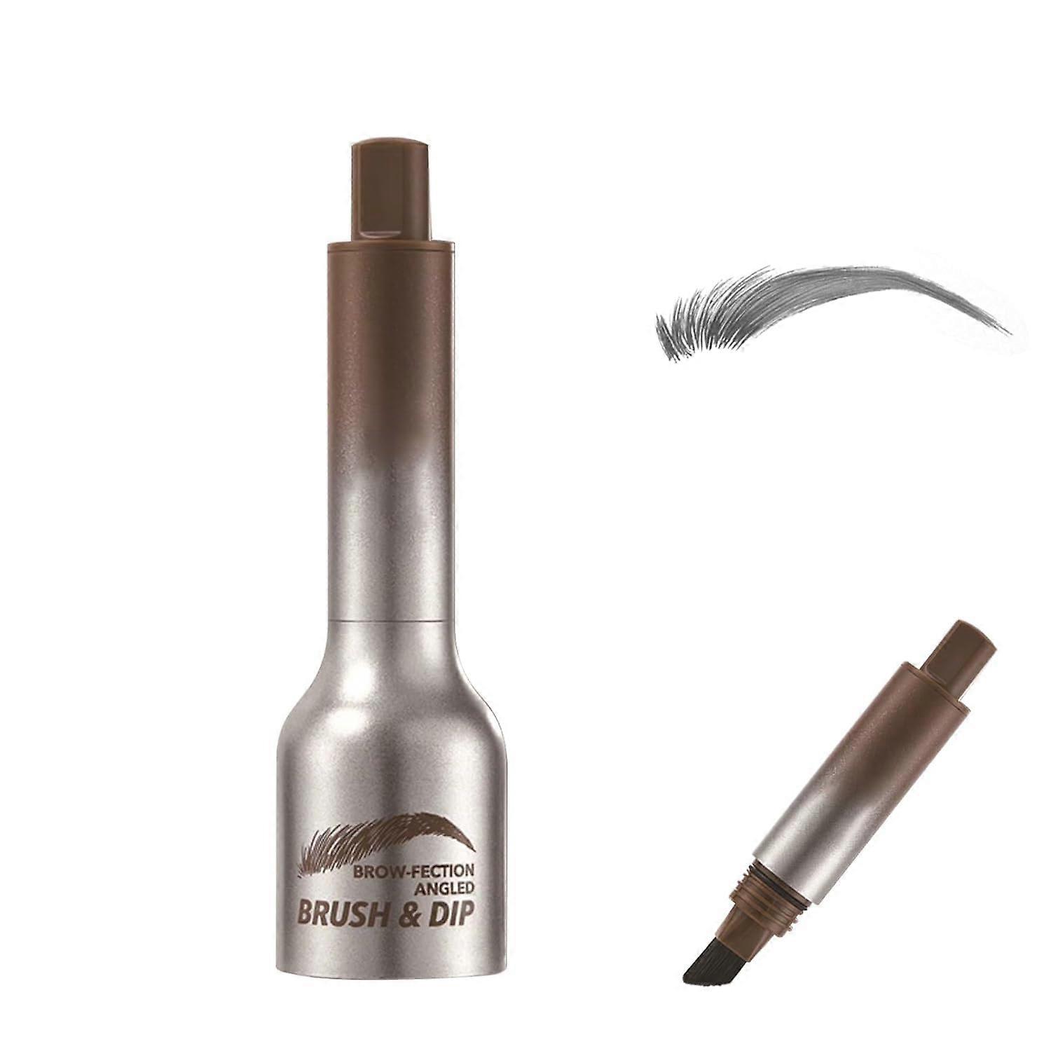 Eyebrow Brush DualEnded Angled Tool for Pomade, Precise Shaping, Waterproof Smudge Proof #01 Auburn