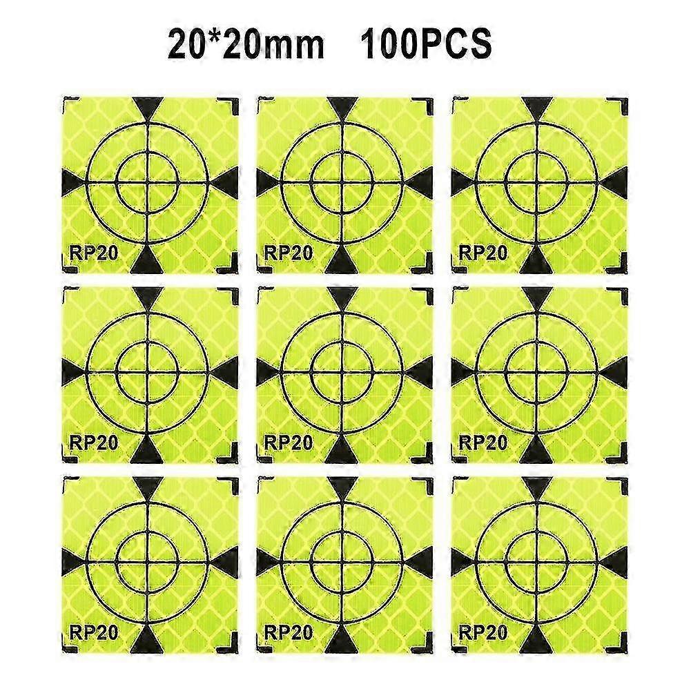 Reflective Tape Targets compatible with Construction Surveying, 100pcs Sheets