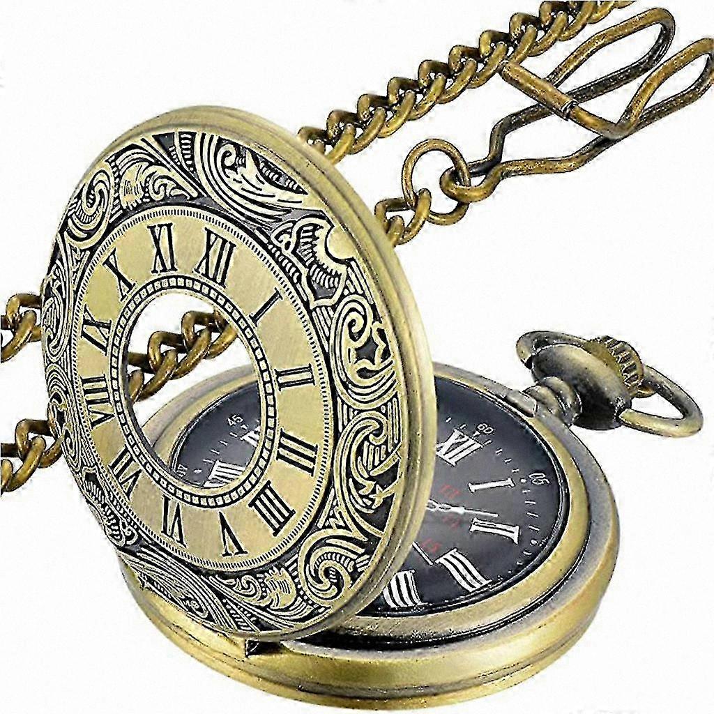 Vintage bronse lommeur for menn