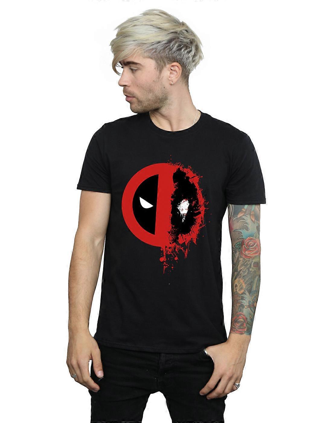 Marvel Men's Deadpool Split Splat Logo T-Shirt