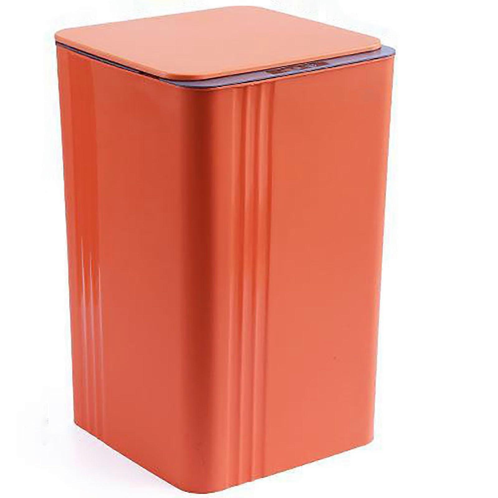 30L Touchless Motion Sensor Trash Can with Smart Sensor Lid and OdorSealing Design, Orange