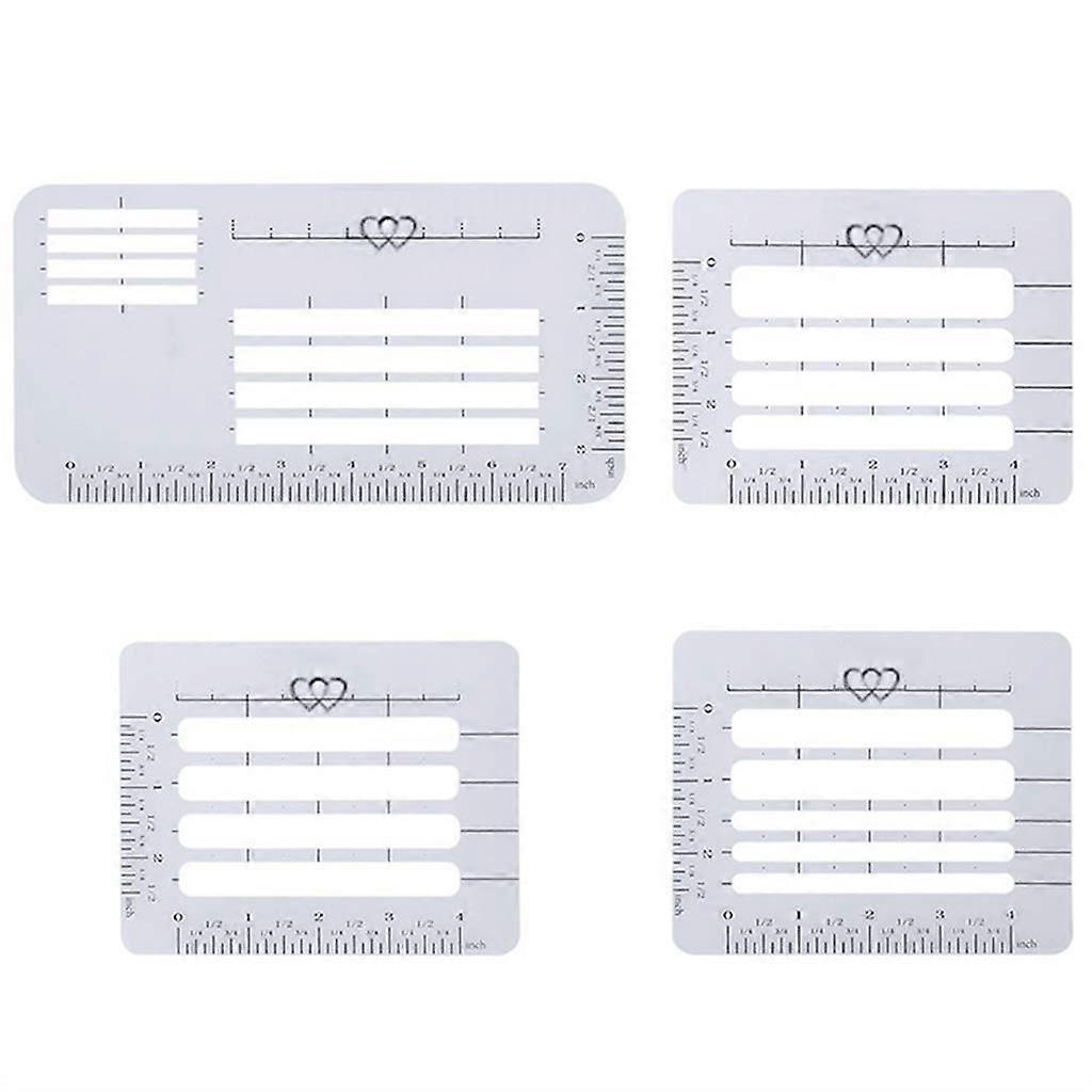 4 Pcs Addressing Guide Stencil Set for Straight Row Envelope Placement and Wide Craft Use