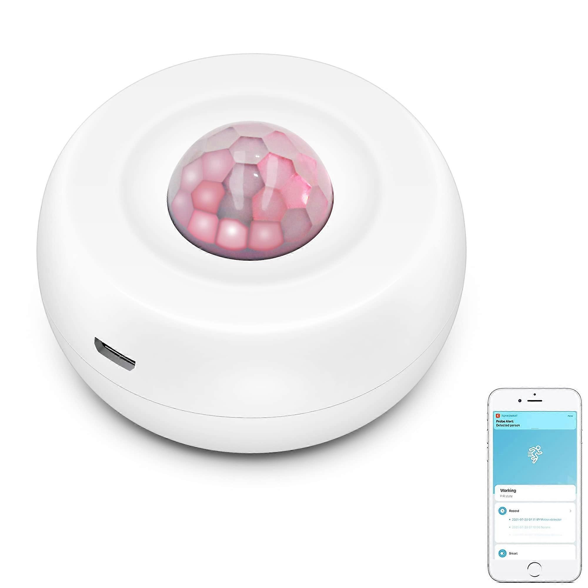 WiFi Motion Sensor PIR Detector with 360° Coverage, Smart App Integration, RealTime Alerts for Home Security