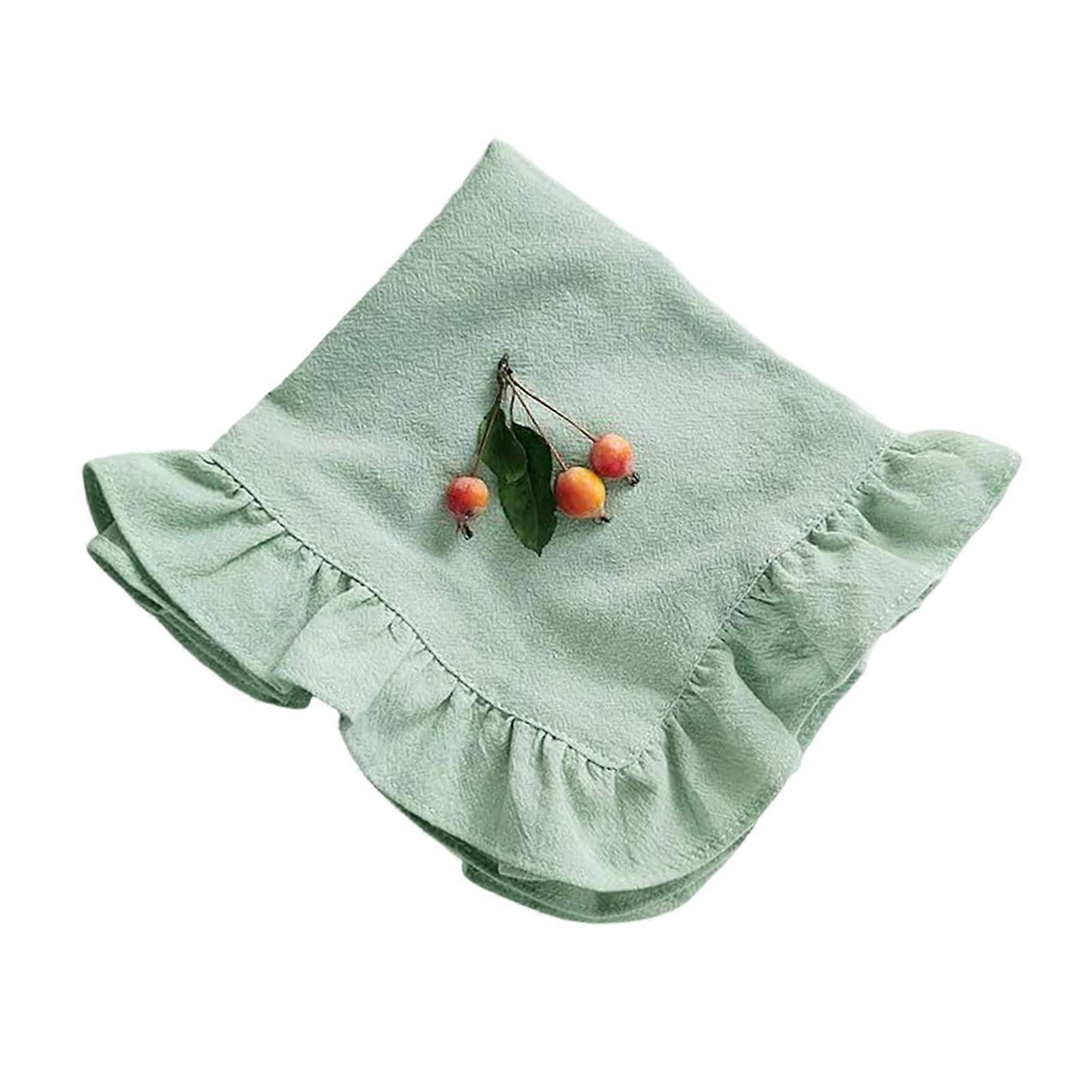 Cotton Placemat - Pleated Ruffled Edge - for Dining Breakfast
