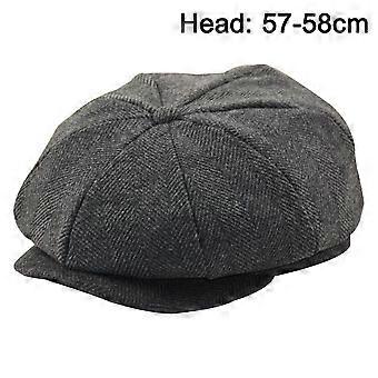 Mode Vintage wol mix baret, Casual korte rand platte Cap, platte Top krantenverkoper baret