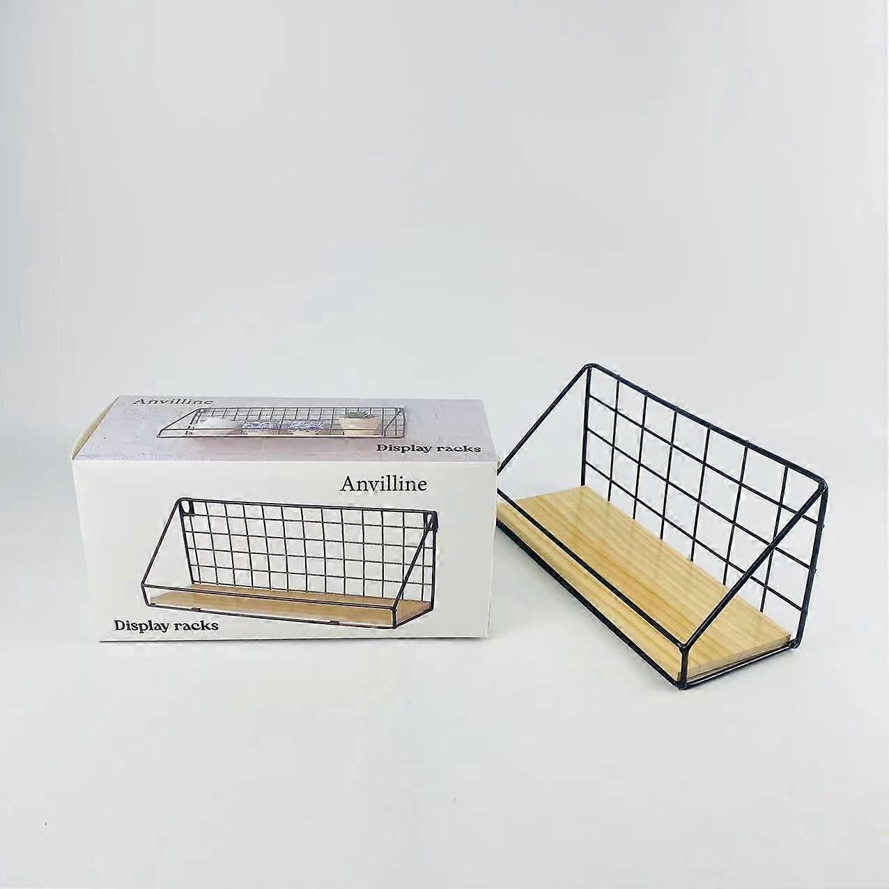 Wall Mounted Storage Basket with Hooks, RustResistant Wire Mesh Organizer for Kitchen and Bathroom