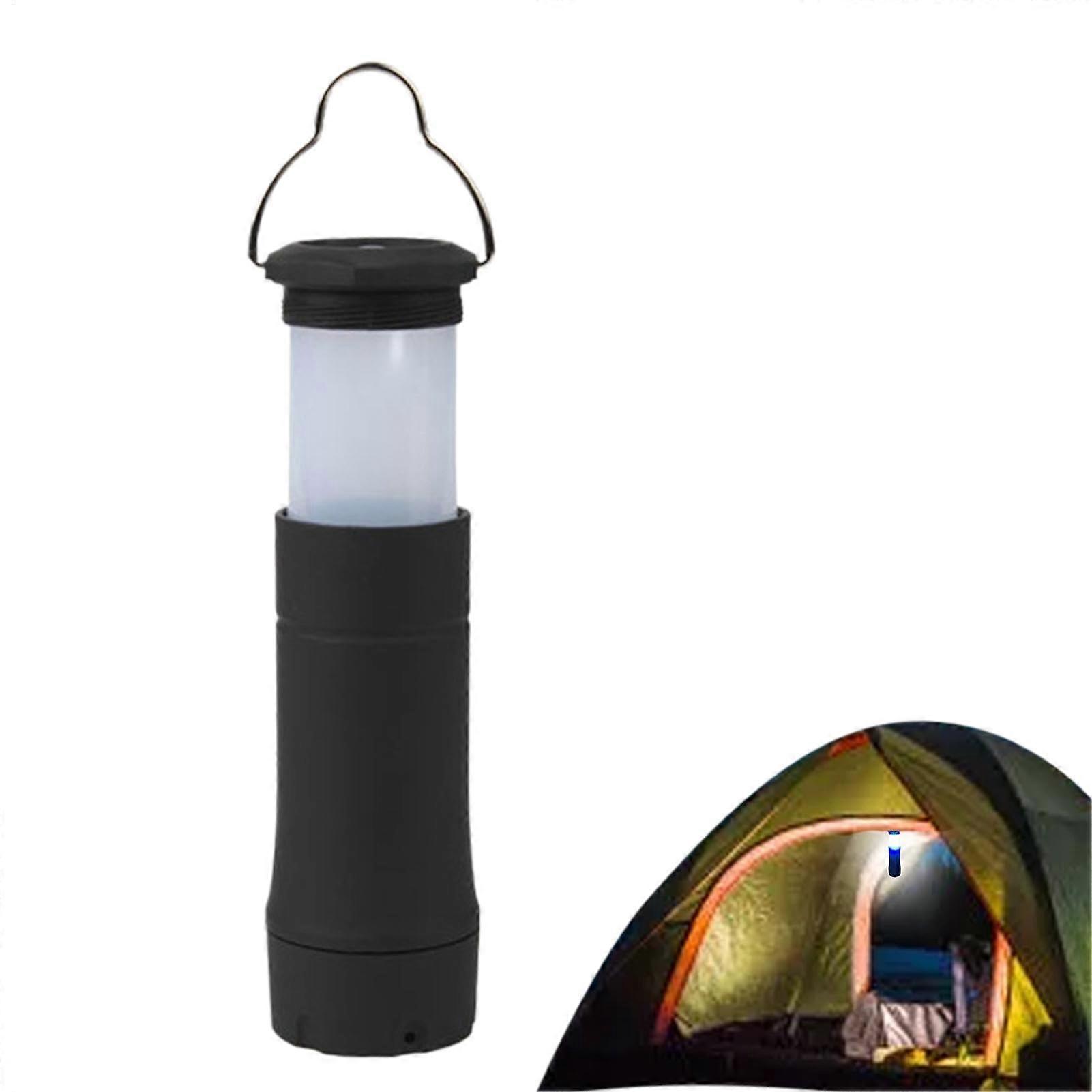 Camping Lantern Battery Powered Flashlight 2 in 1 LED Tent Light with Detachable Hook