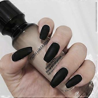 Black Coffin Press On Nails Set  Matte Full Cover Fake Nails for Women, SalonQuality Manicure