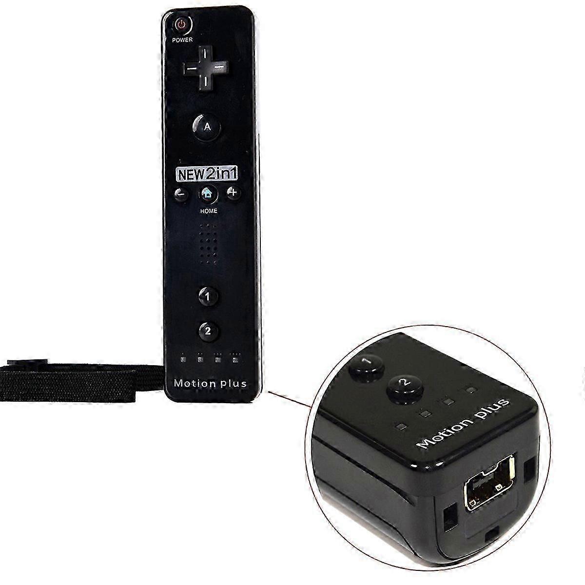 2 in 1 Remote & Nunchuck Controller Remote Controller Gamepad Pink