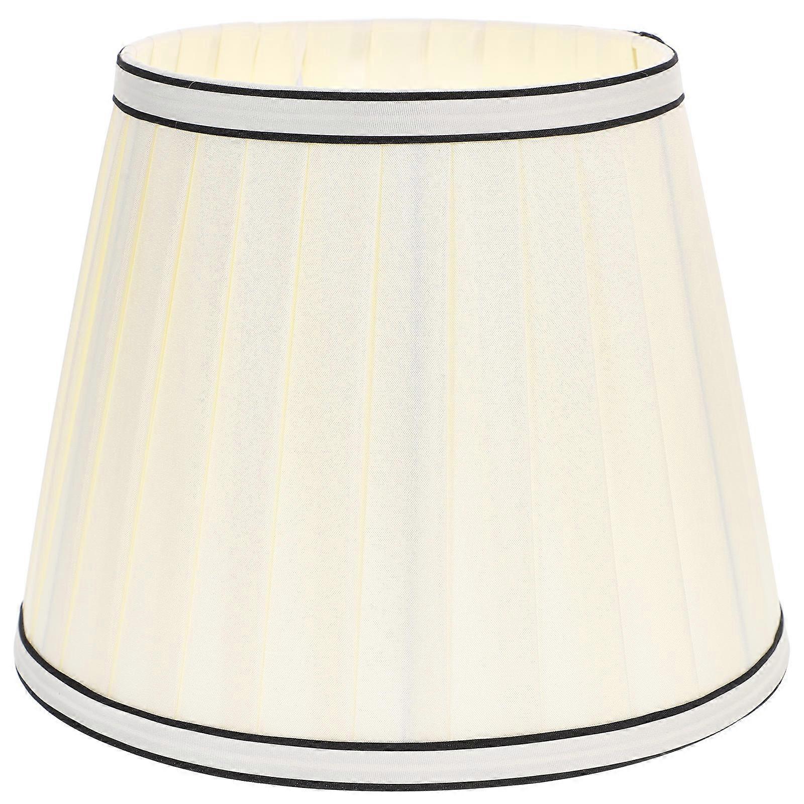 Beige Fabric Lamp Shade Desk Lamp Shade for Decor with E27 Socket