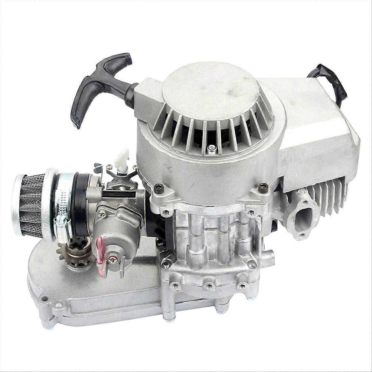 2 Stroke 49cc Pull Engine 25H Sprocket Motor Silver