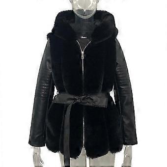 Women's Winter Hooded Parka with Faux Fur Collar