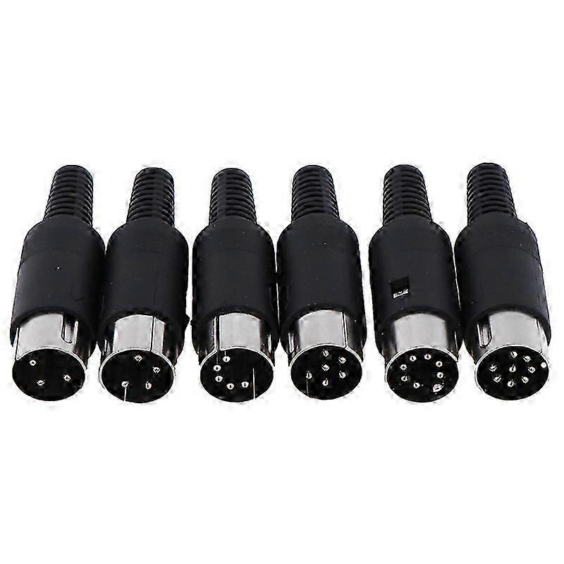 1Pc Black Male/Female DIN Plug Socket Connector 3/4/5/6/7/8 PIN Chassis Cable Mount