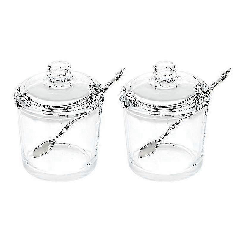 Pot à condiment transparent 2set