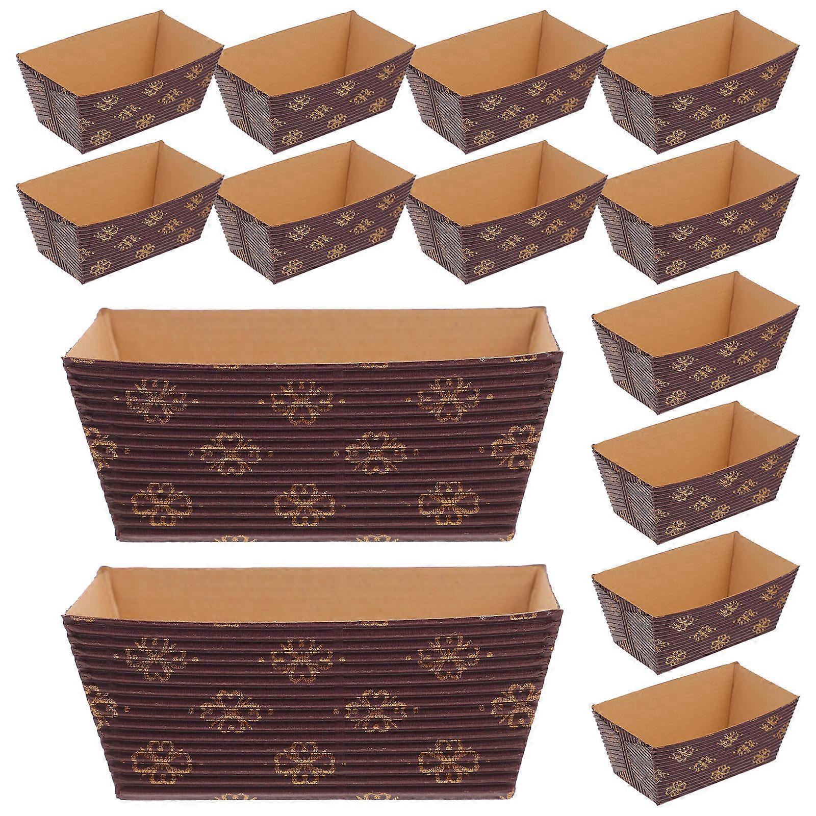 Multi Paper Loaf Pan Baking Bread Paper Mold for Storage 50Pcs