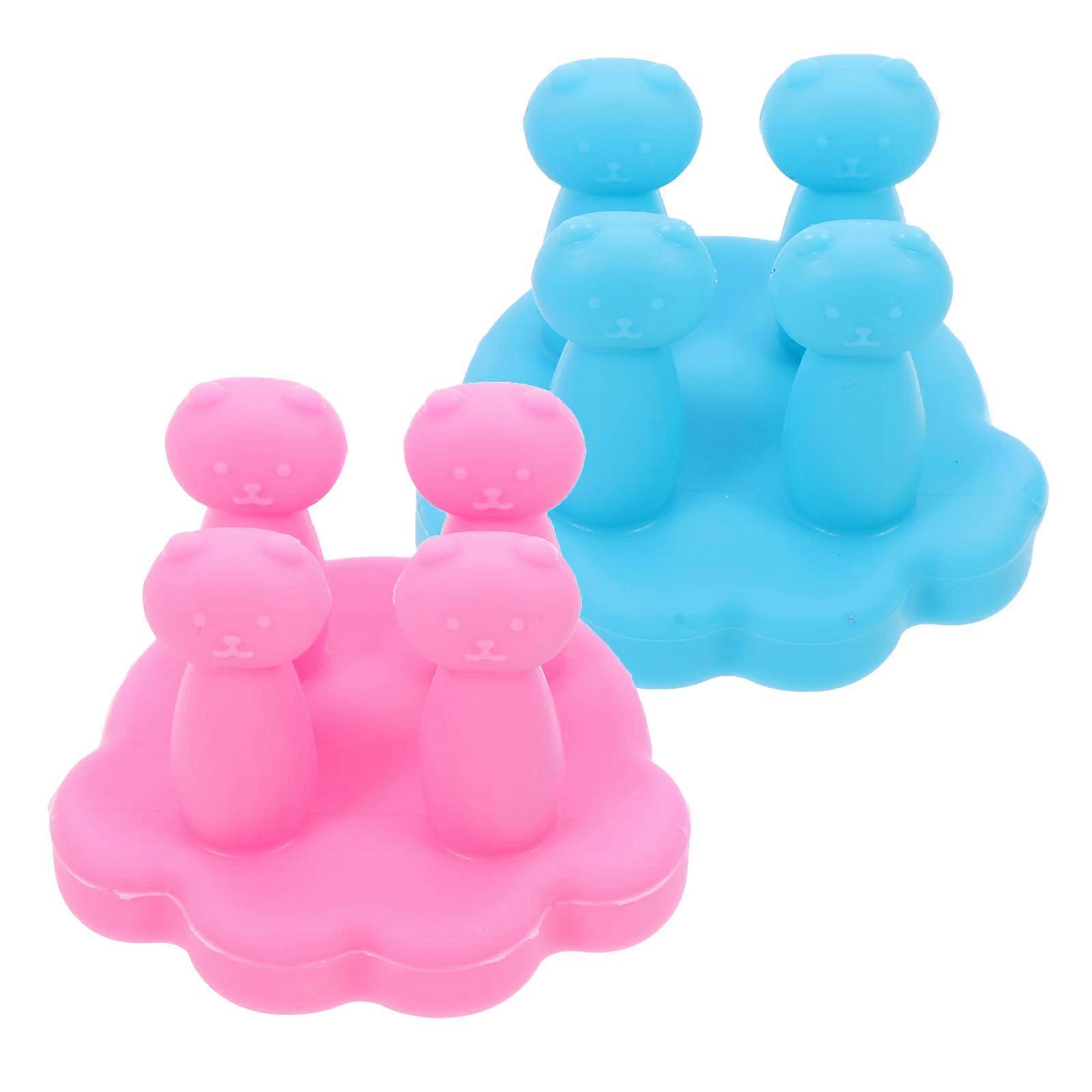 Silicone Toothbrush Holder 6 Pcs Self Adhesive Hooks For Bathroom Use Assorted Drying Hook Shape