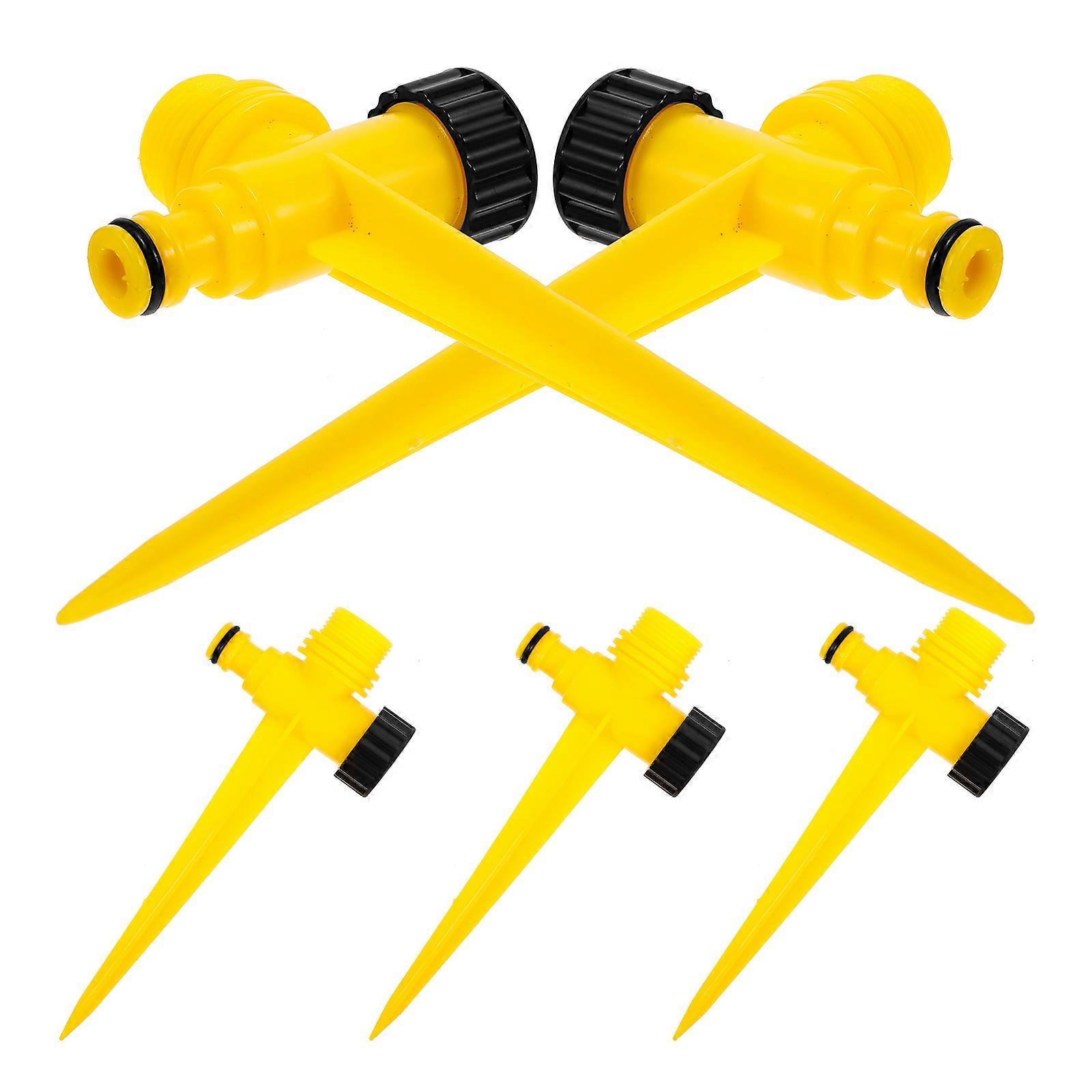 5Pcs Lawn Sprinkler Bases with Automatic Rotating Sprinkler Function