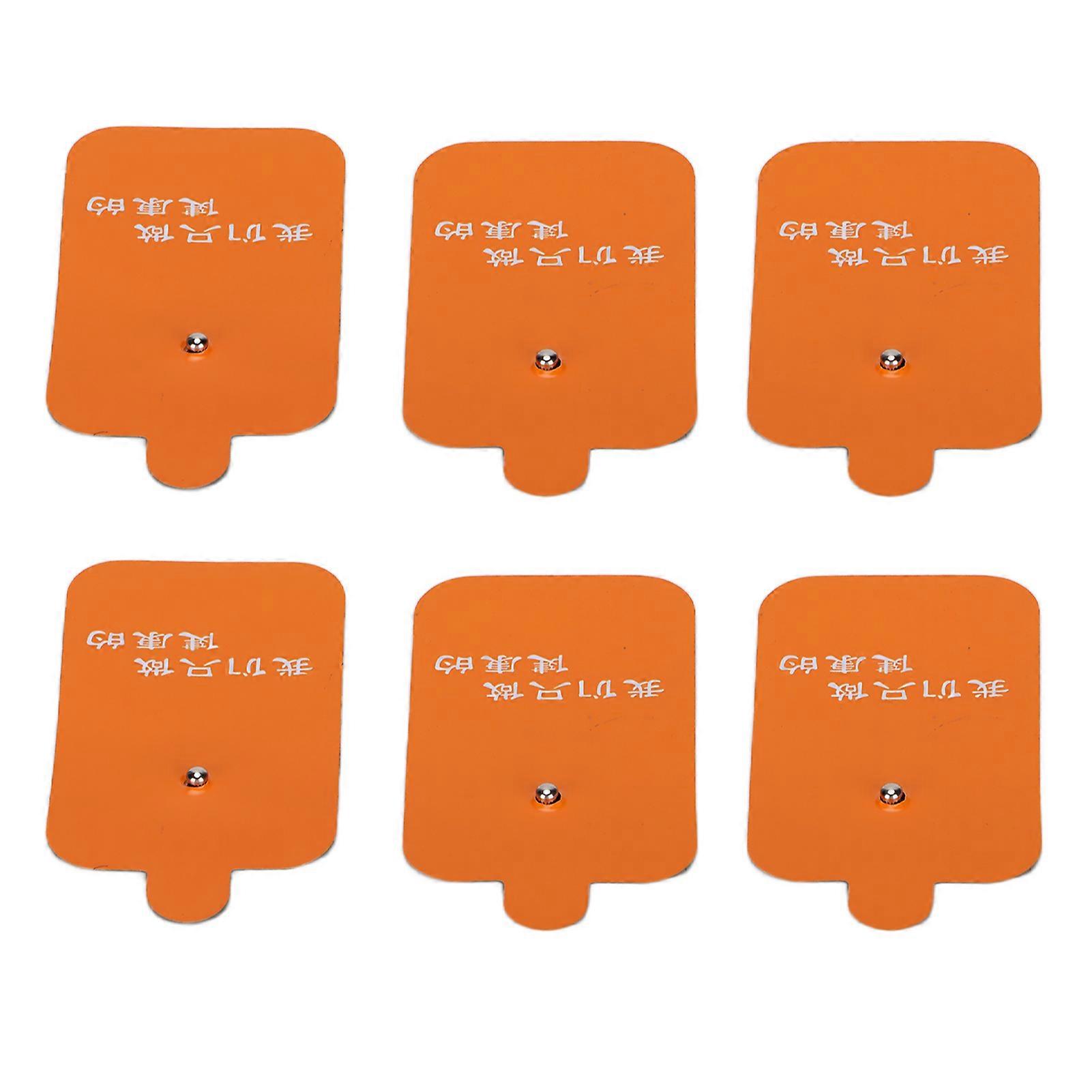10pcs Snap Electrode Pad Reusable Replacement Electrode Patch Accessory for TENS Massager Orange