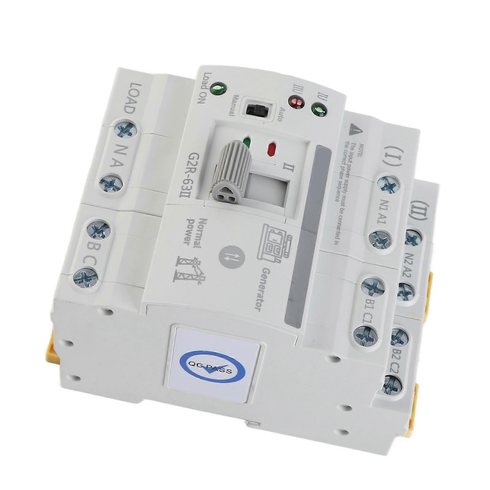 Dual Power Automatic Transfer Switch 4P 40A Quick Conversion Dual Power Generator Changeover Switch 220VAC