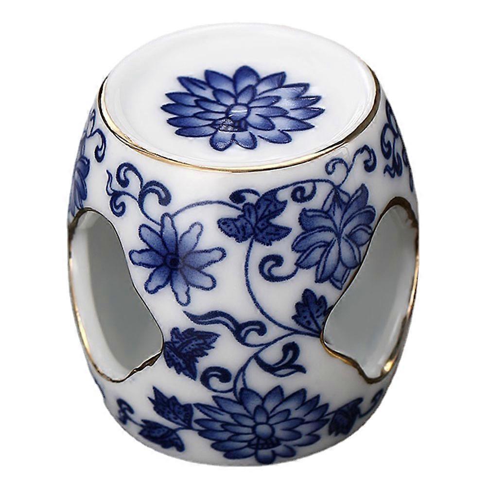 Blue Ceramic Teapot Lid Rack for Cups Accessory