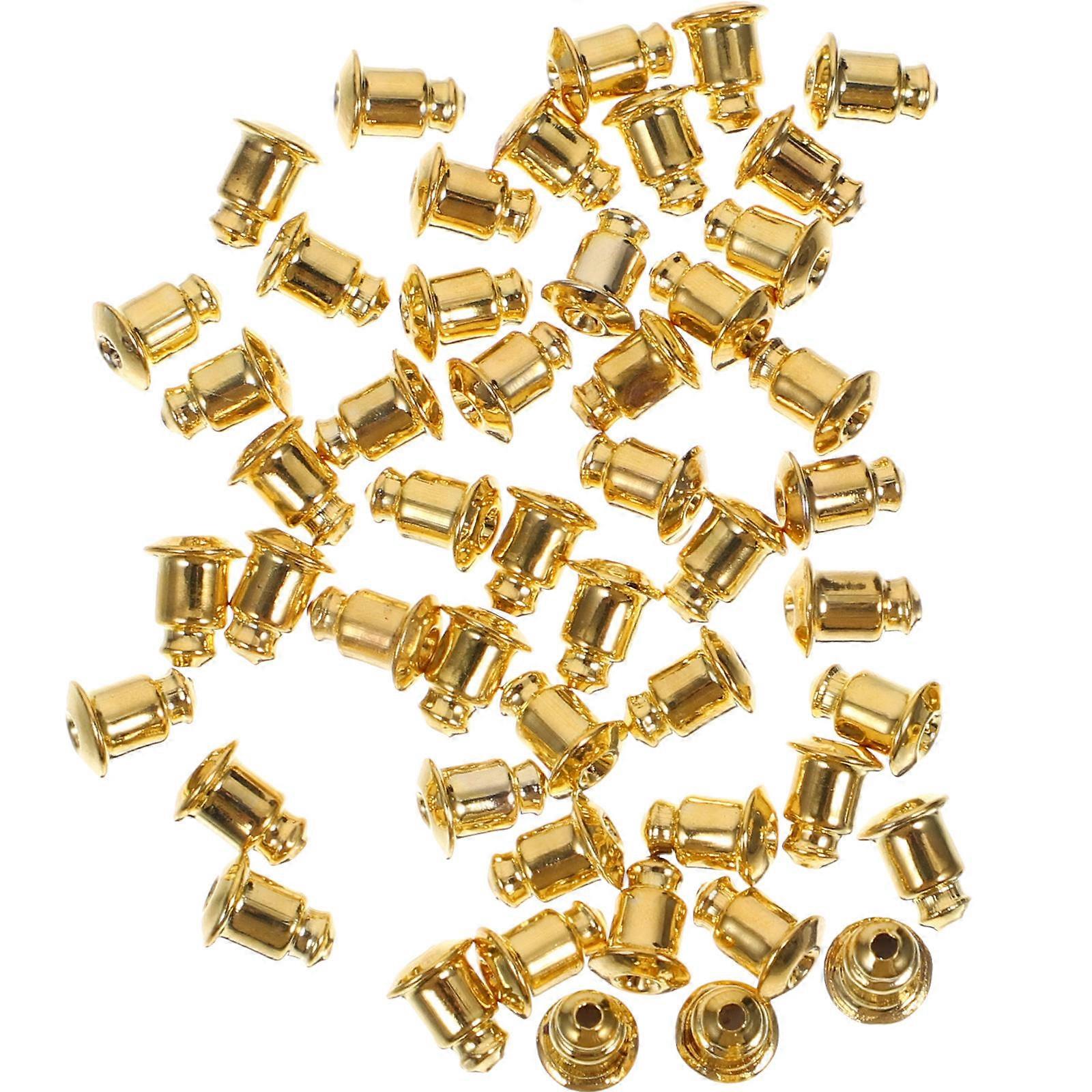 Golden Copper Earring Backs for Studs Providing 50Pcs