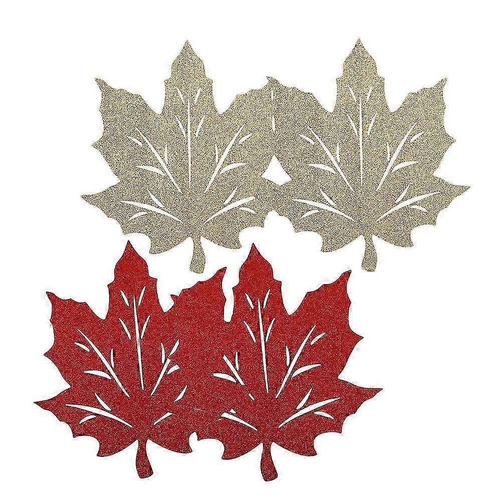 Thanksgiving Placemat Fall Maple Leaf Table Mats for Decor 4Pcs Set
