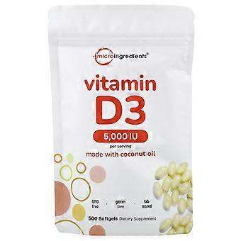 Micro Ingredients, Vitamin D3 , 5,000 IU, 500 Softgels, 2-Pack