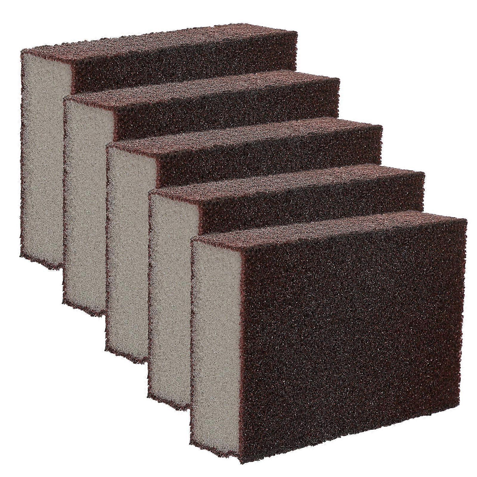 5pcs Dish Sponge Multi-function Wok Sponge Kitchen Dish Sponge Household Scrub Sponge
