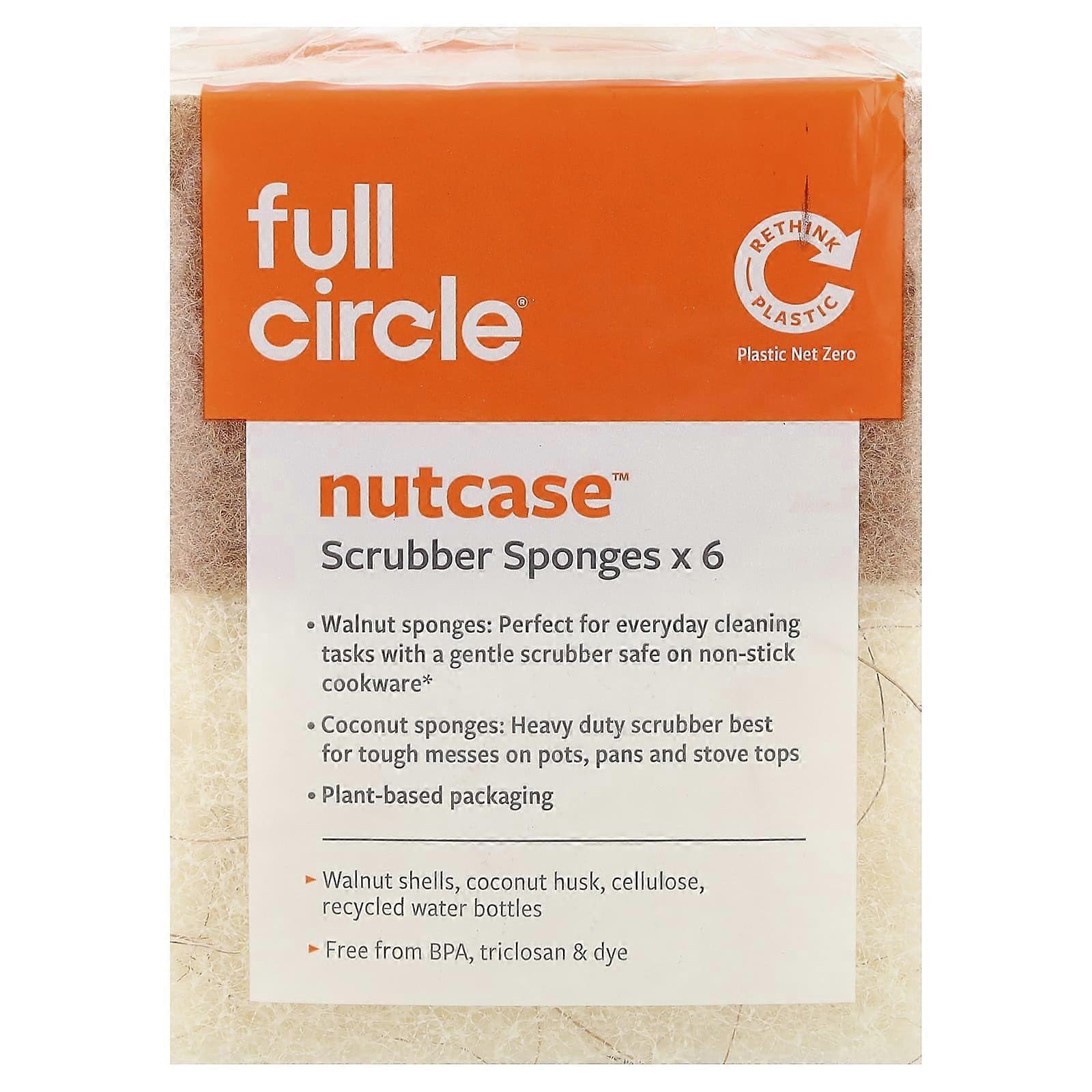 Full Circle, Nutcase™, Scrubber Sponges , 6 Count, 2-Pack