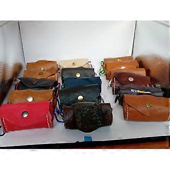 Leather Dog Pooh Bag 20 Various Colours With Cliip Carabiner