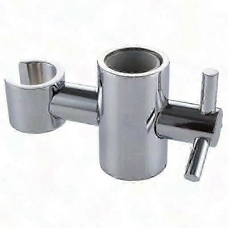 Adjustable Chrome Solid Brass Shower Bracket, 360-Degree Rotation Height Adjustable for 20mm Sliding Bar