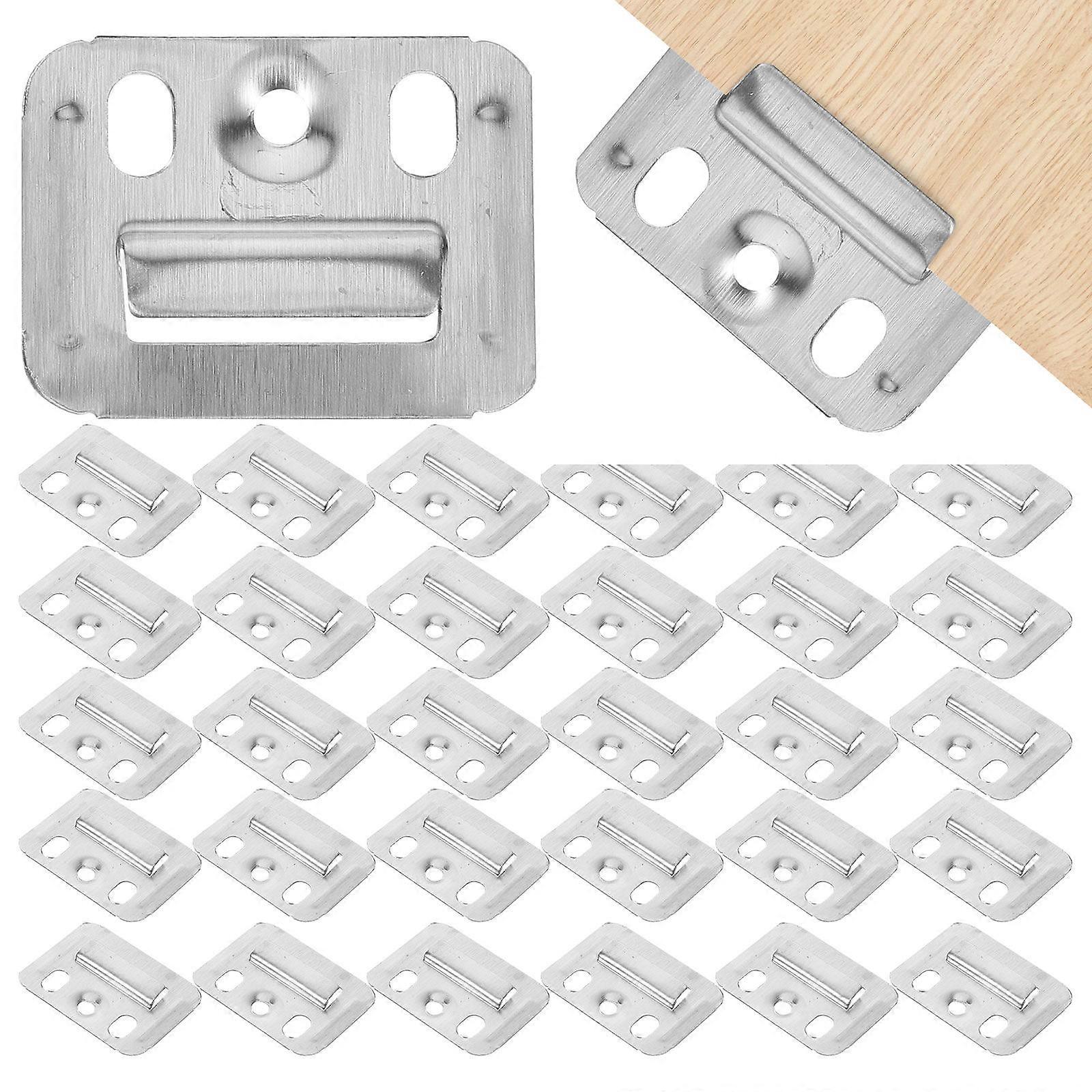 100pcs Wall Bracket Interlocking Wall Bracket Hardware Kit Stainless Steel Wall Hangers