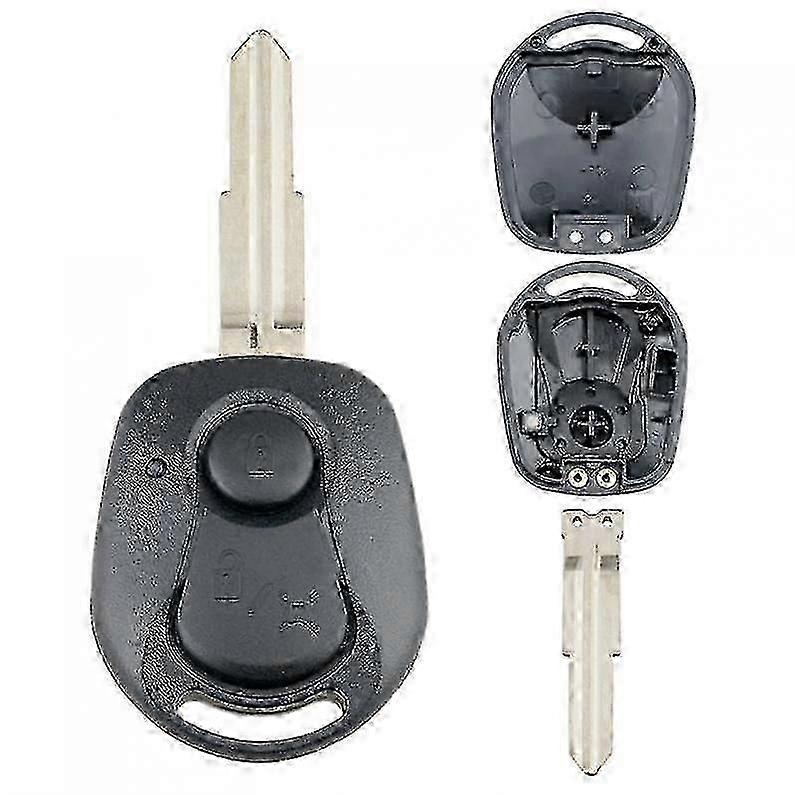 Replacement Shell compatible withCar Key, 2 Buttons, compatible withRemote Control Ssangyong Actyon Kyron Rexton