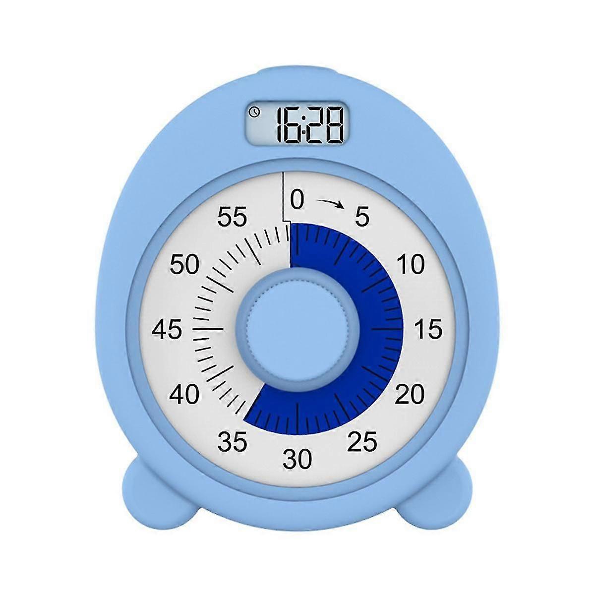 Rechargeable Visual Timer with Clock and Night Light,60 Minute Countdown Timer for Kids Adults with