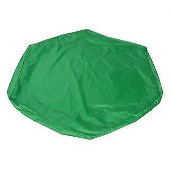 Waterproof Hexagonal Children Sand Pit Cover Protector Garden Bathing Pool Sun ShadeGreen 140x110x20cm